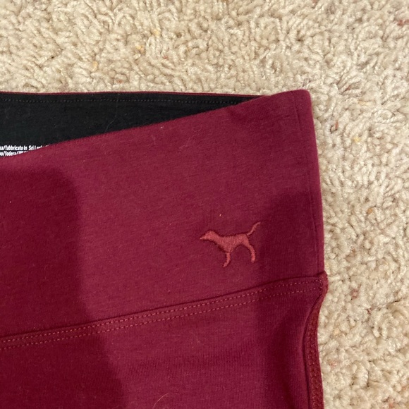 Victoria Secret PINK Yoga Leggings MAROON - Picture 4 of 6